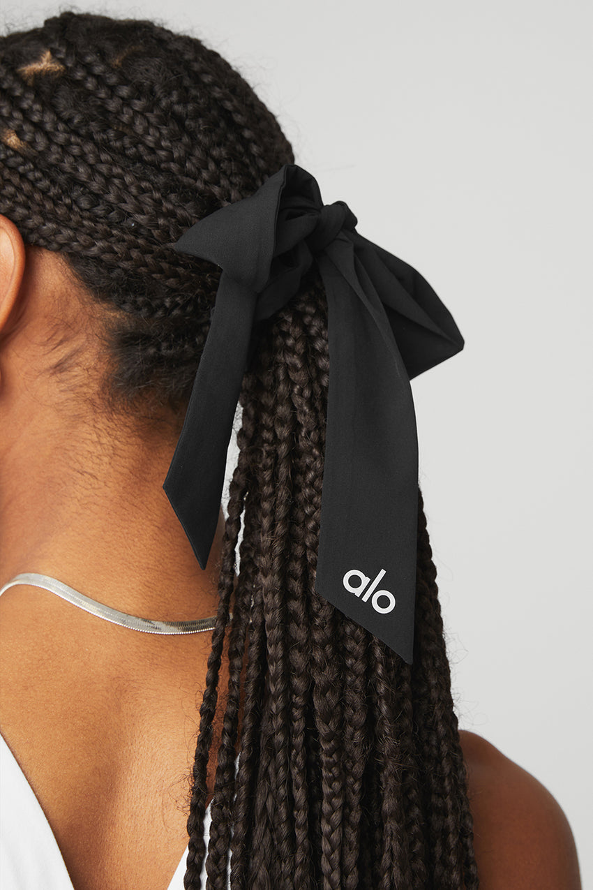Love Knots Tie Scrunchie - White