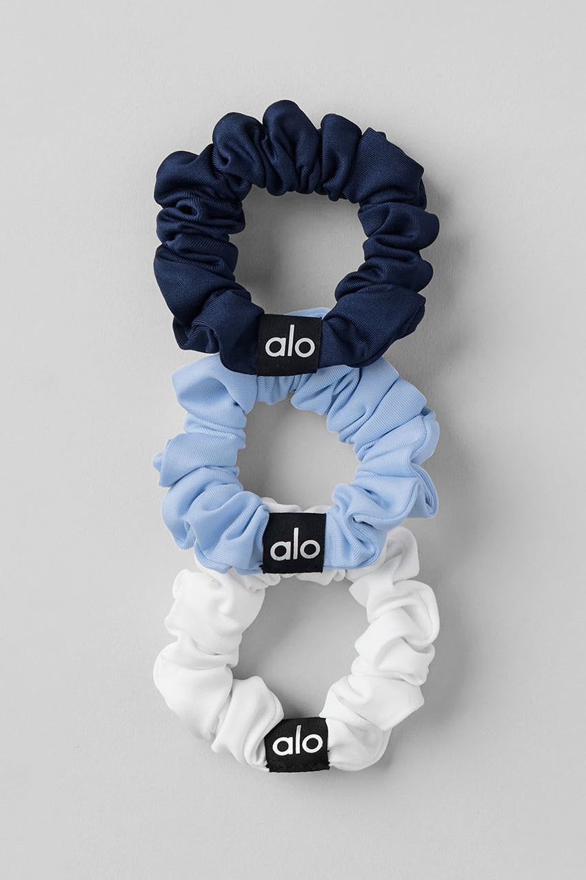 Fresh Mini Scrunchie 3-Pack - White/Seashell Blue/Spearmint