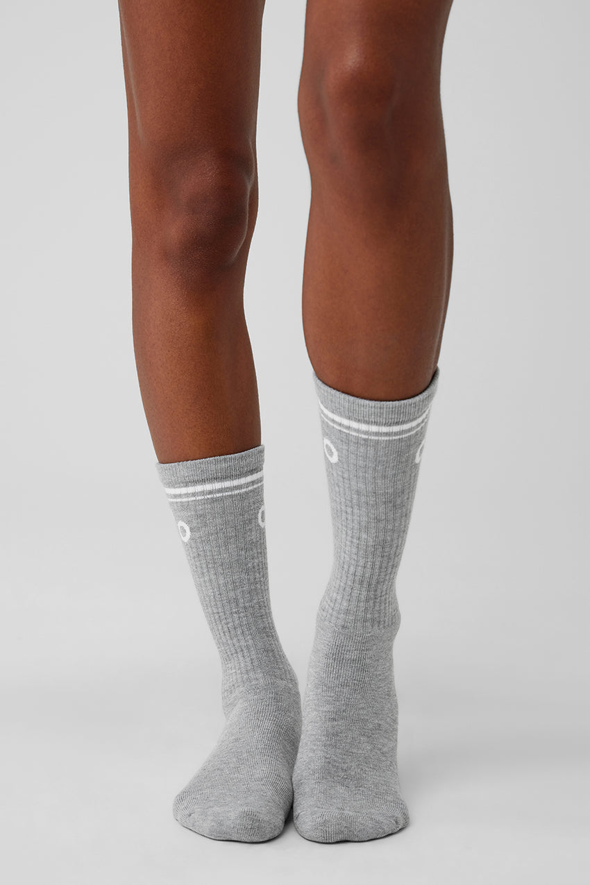Unisex Throwback Sock - White/Black