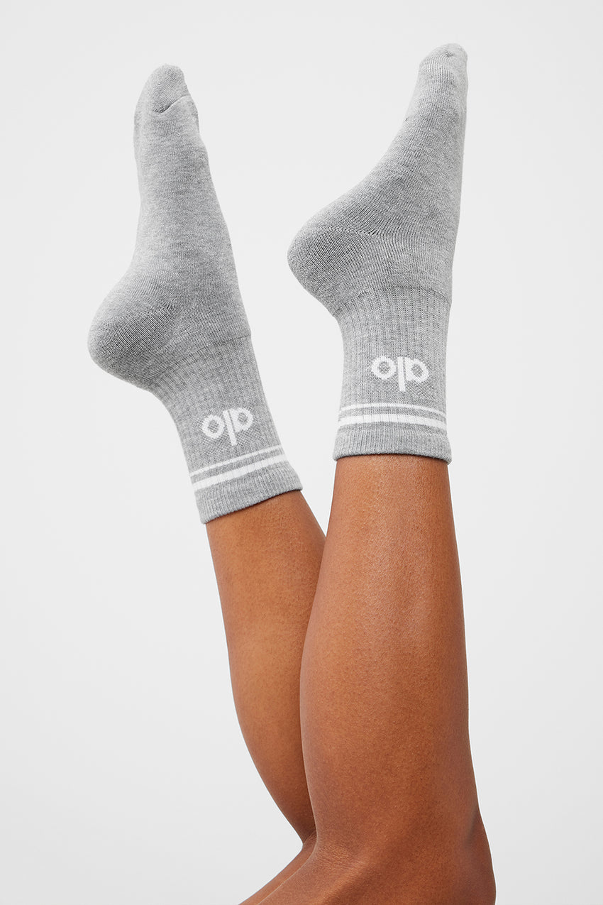 Unisex Half-Crew Throwback Sock - White/Black