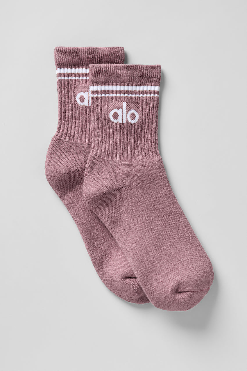 Unisex Half-Crew Throwback Sock - White/Black