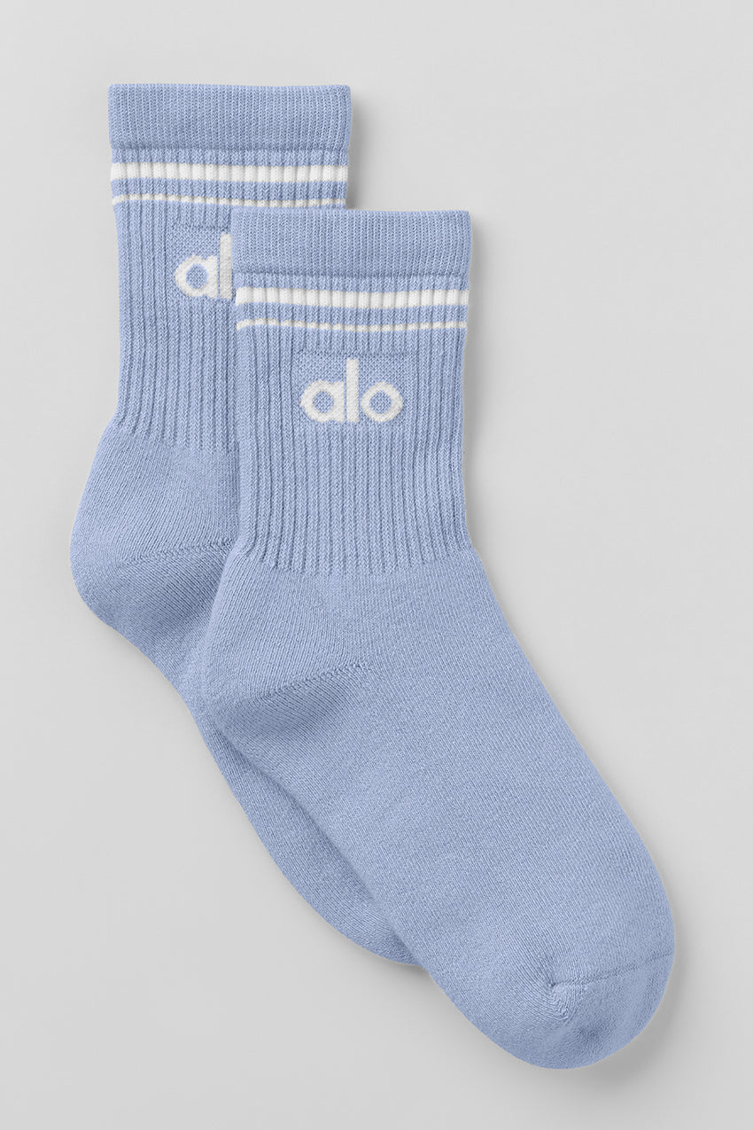Unisex Half-Crew Throwback Sock - White/Black
