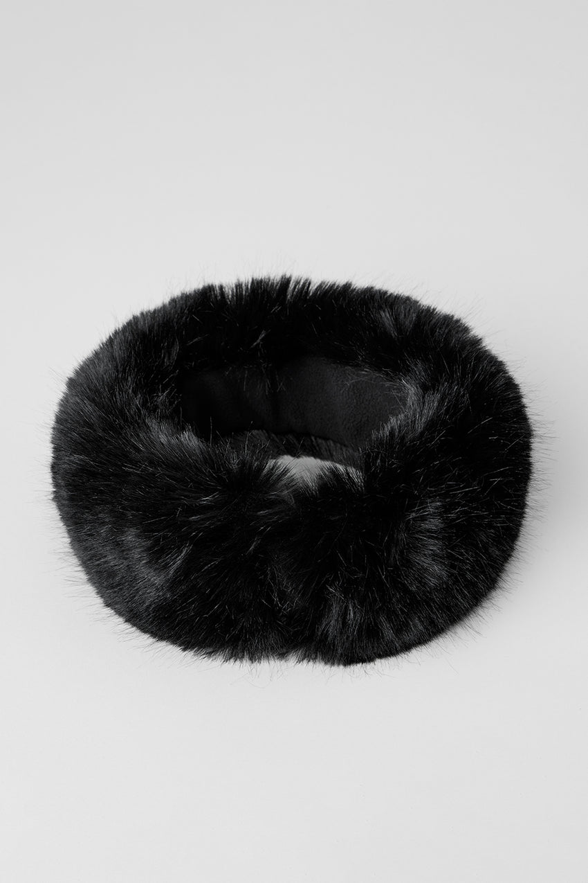 Opulent Faux Fur Wintersun Headband - Ivory