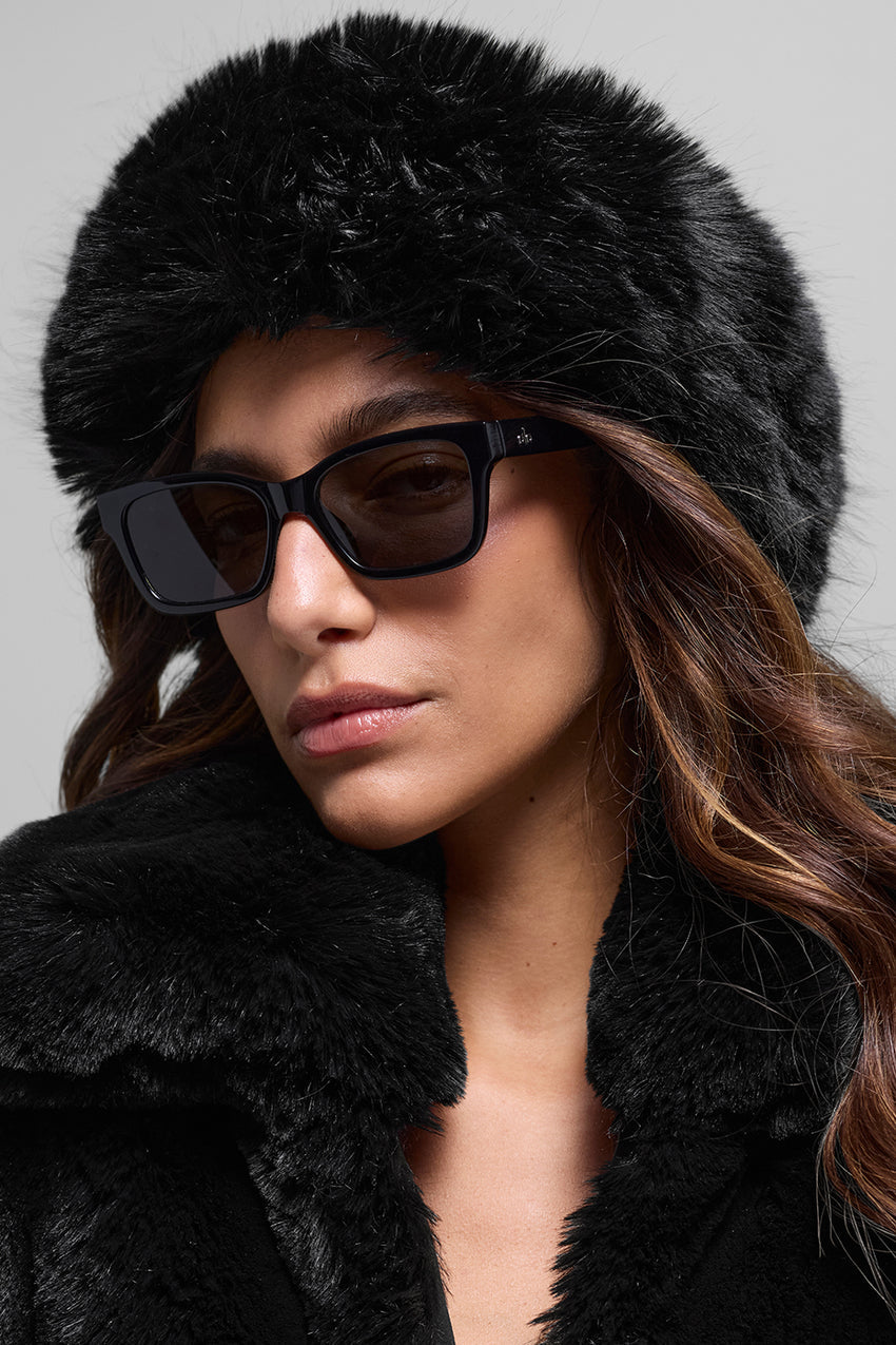 Opulent Faux Fur Wintersun Headband - Ivory