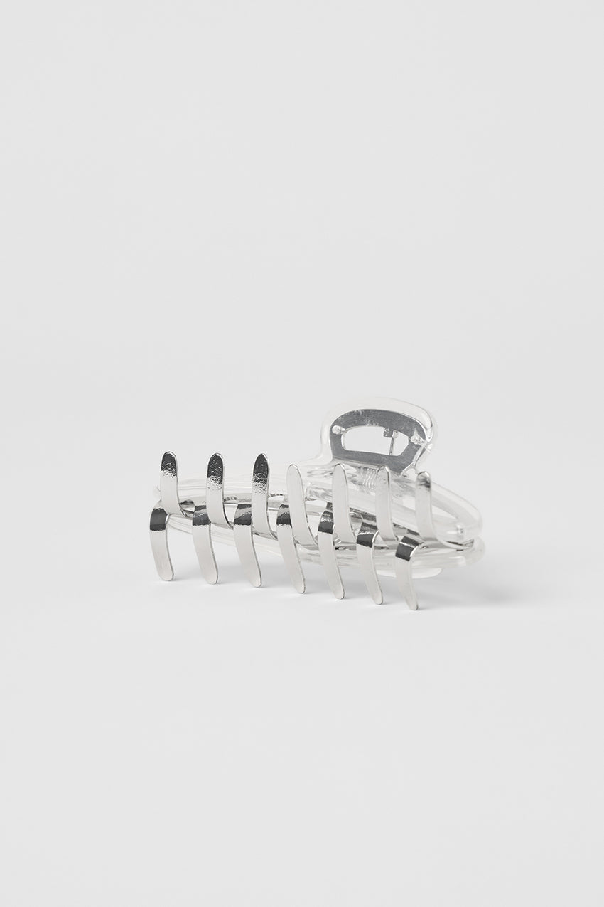Acrylic Illusion Claw Clip - Bluestone/Chrome