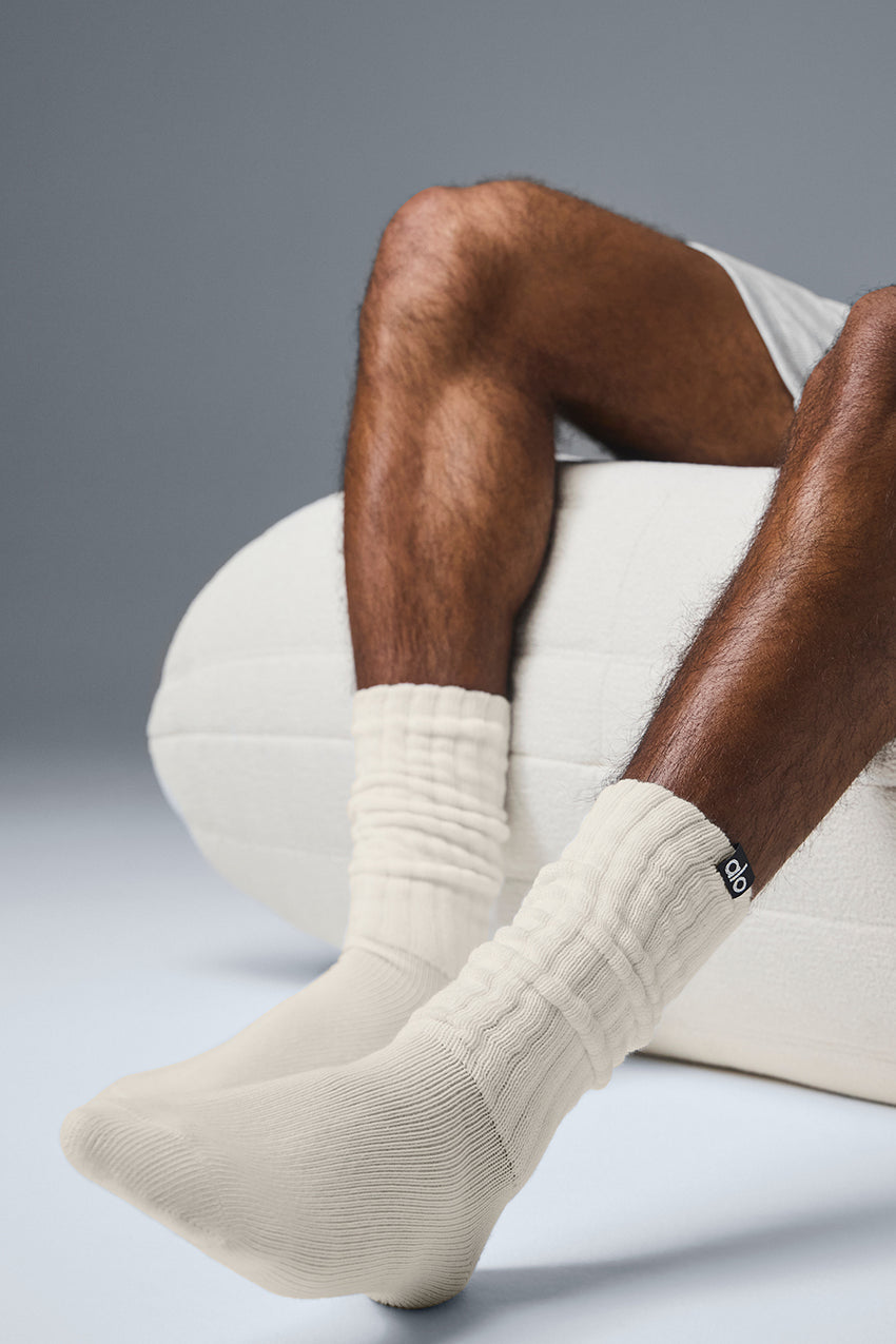 Unisex Scrunch Sock - White