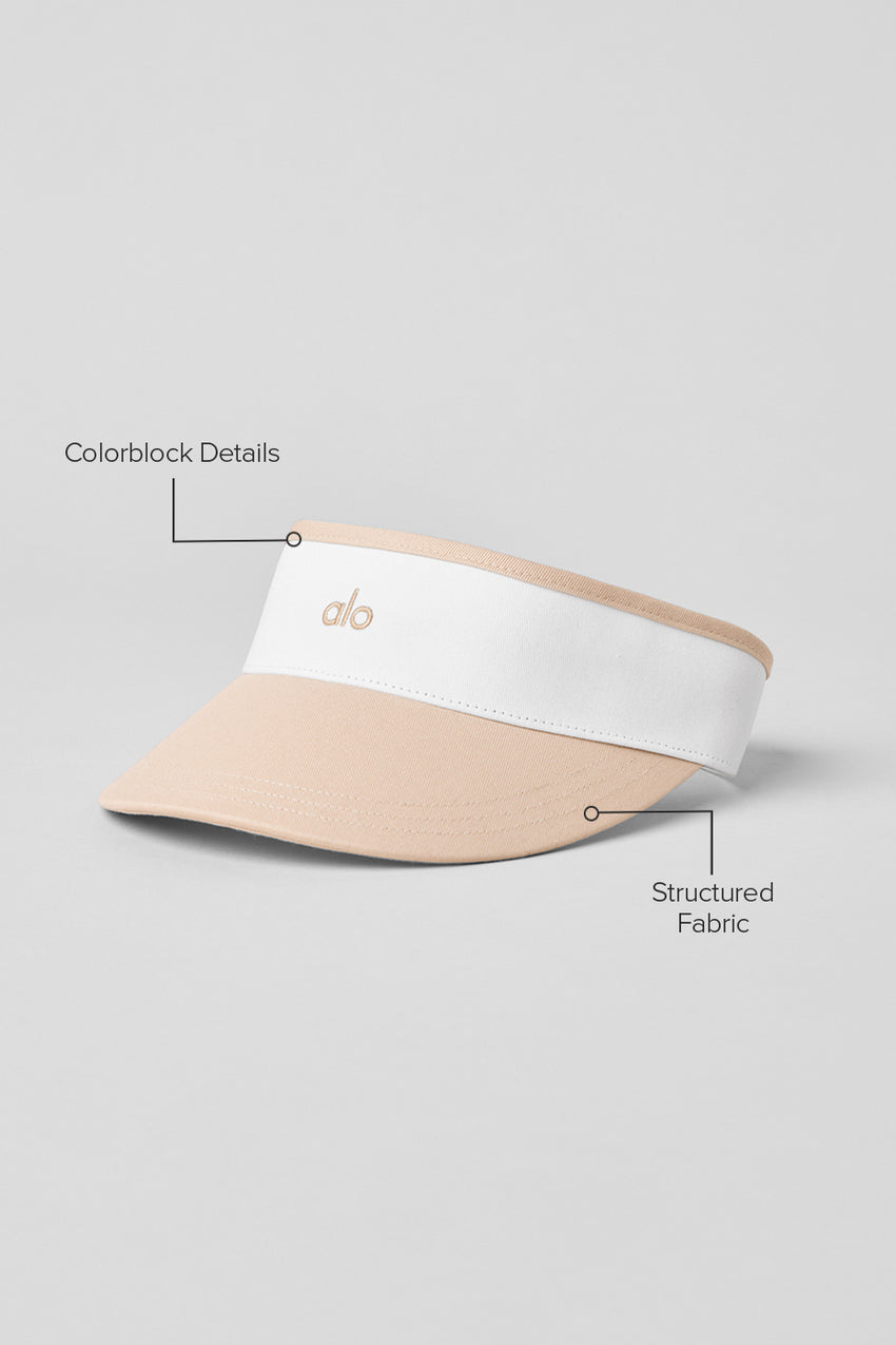 Colorblock Visor - Black/White