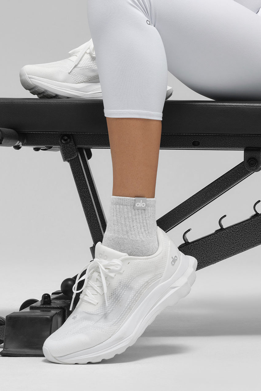 Quarter Crew Street Sock - White
