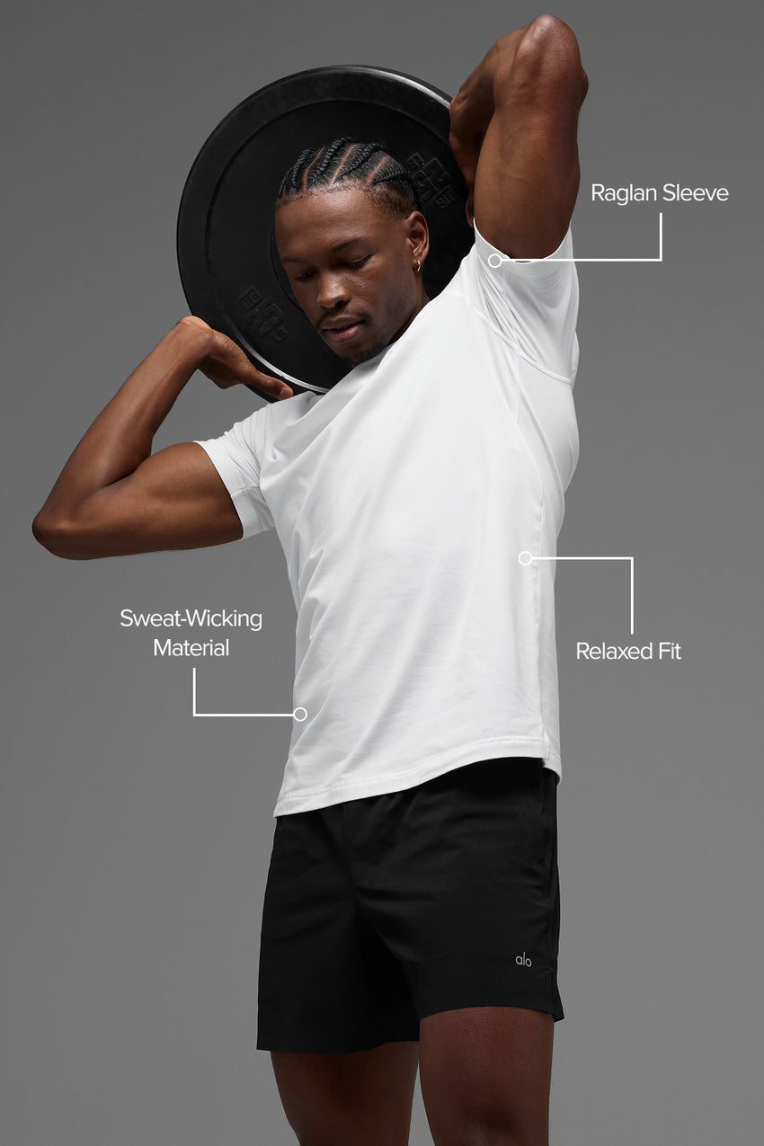 ALO Vapor Crewneck Short Sleeve - Black
