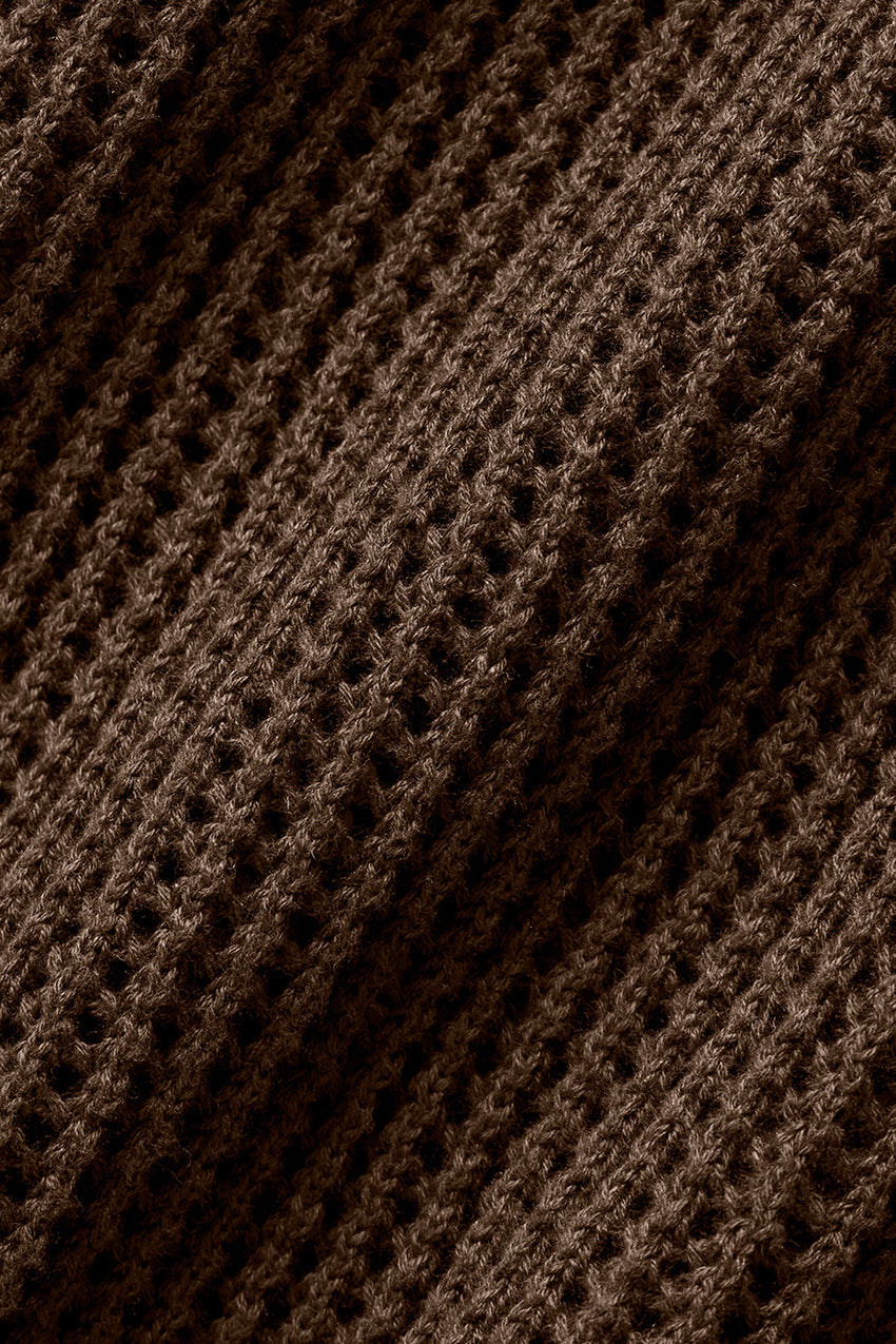 Open-Knit Polo - Black
