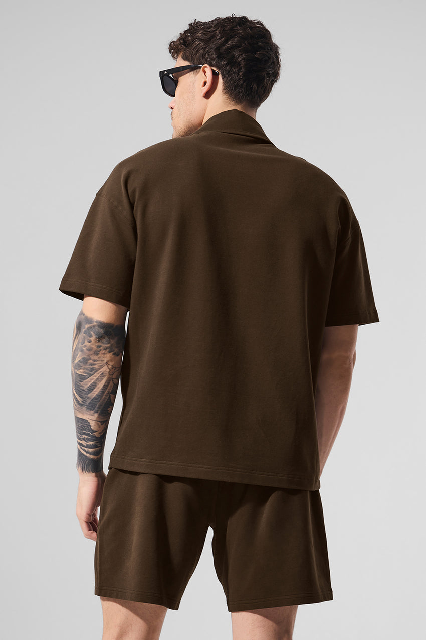Double Take Short Sleeve Polo - Bone