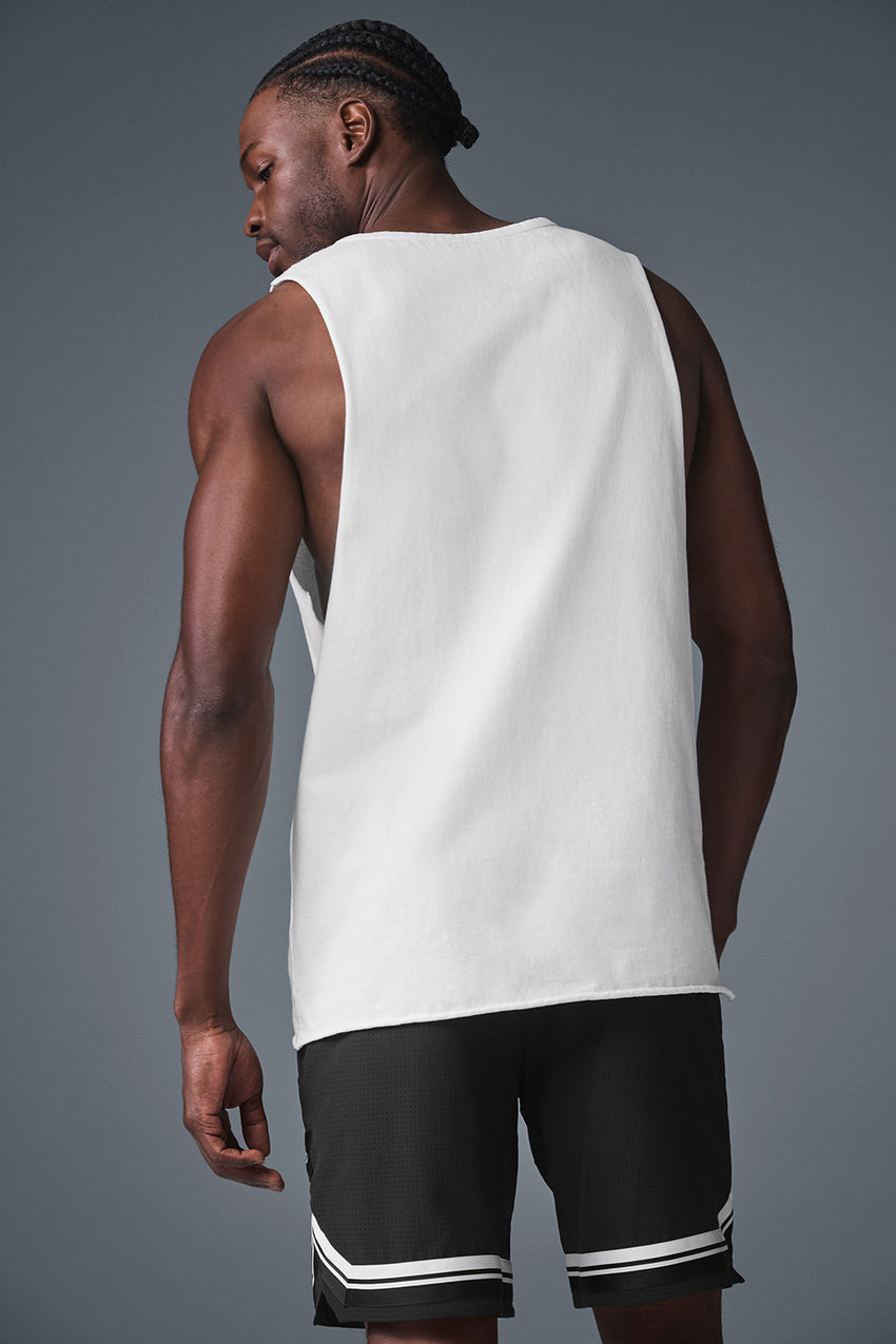 Society Raw Edge Tank - Black