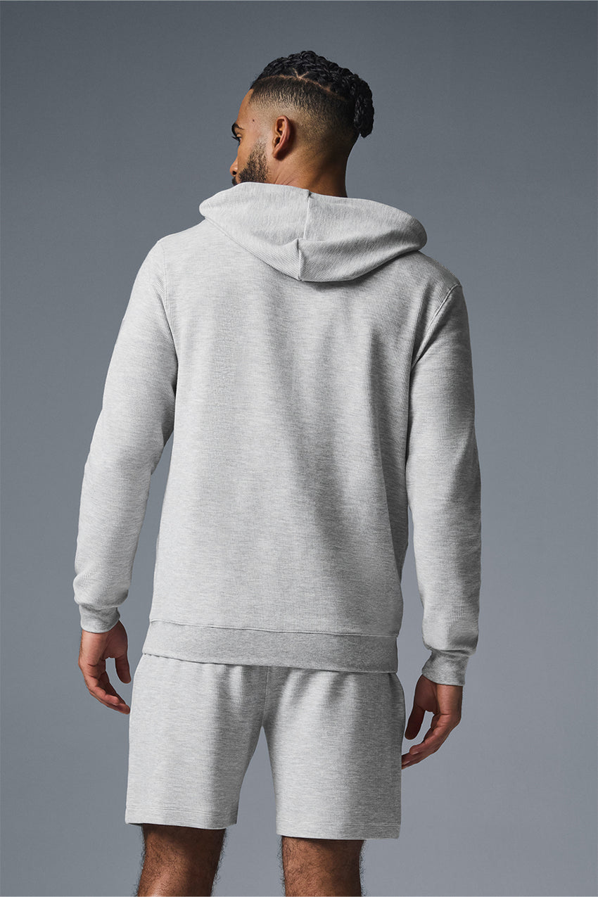 Micro Waffle Fast Break Hoodie - Black