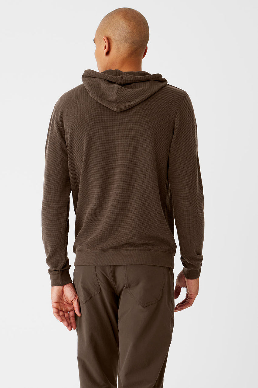 Micro Waffle Fast Break Hoodie - Black