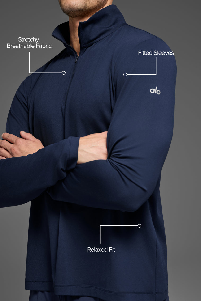 Conquer 1/4 Zip Reform Long Sleeve - Black
