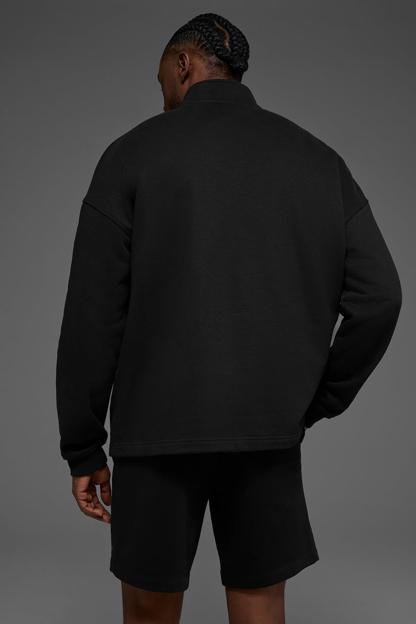 Renown Heavy Weight 1/4 Zip - Black