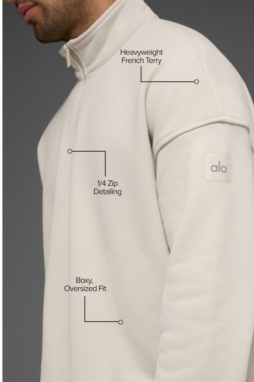 Renown Heavy Weight 1/4 Zip - Black