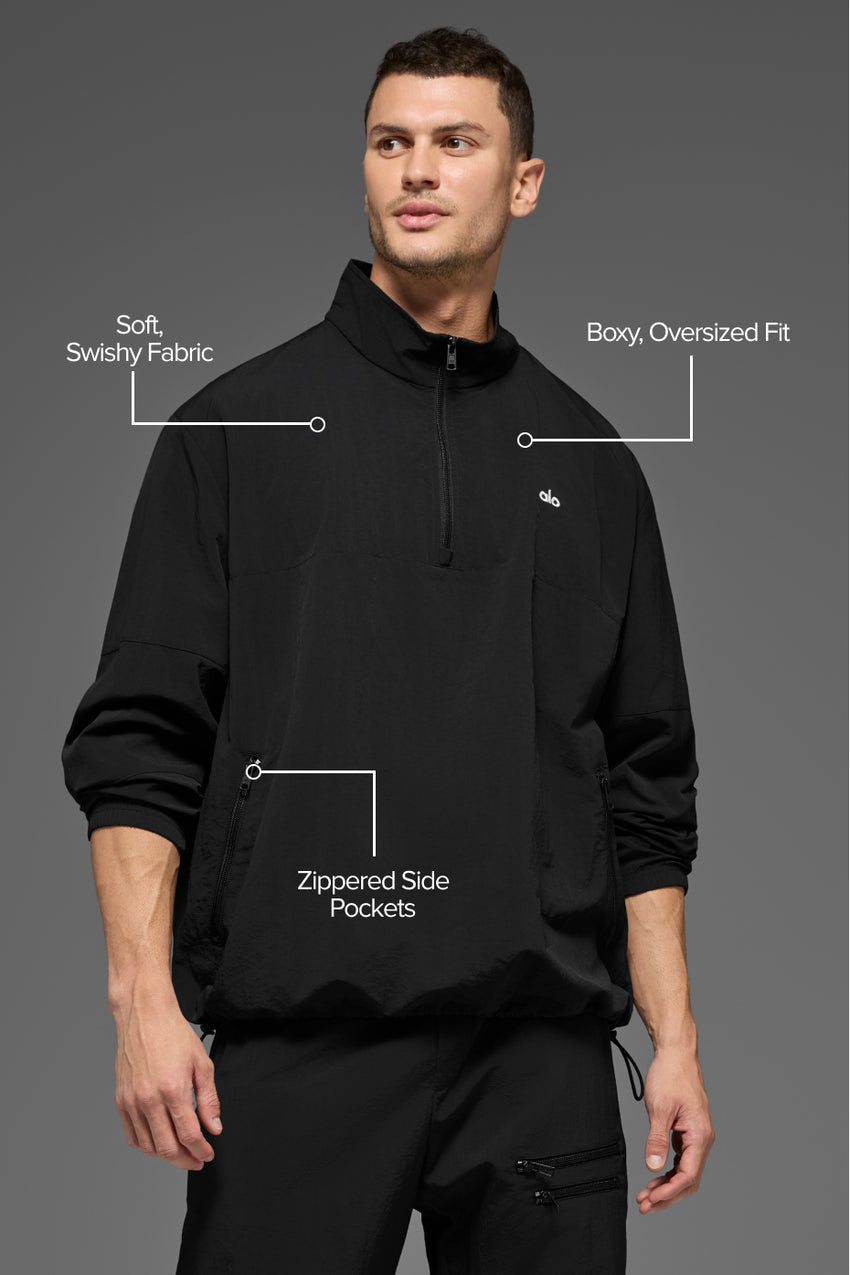 Light Weight Takeaway Track Pullover - Bone