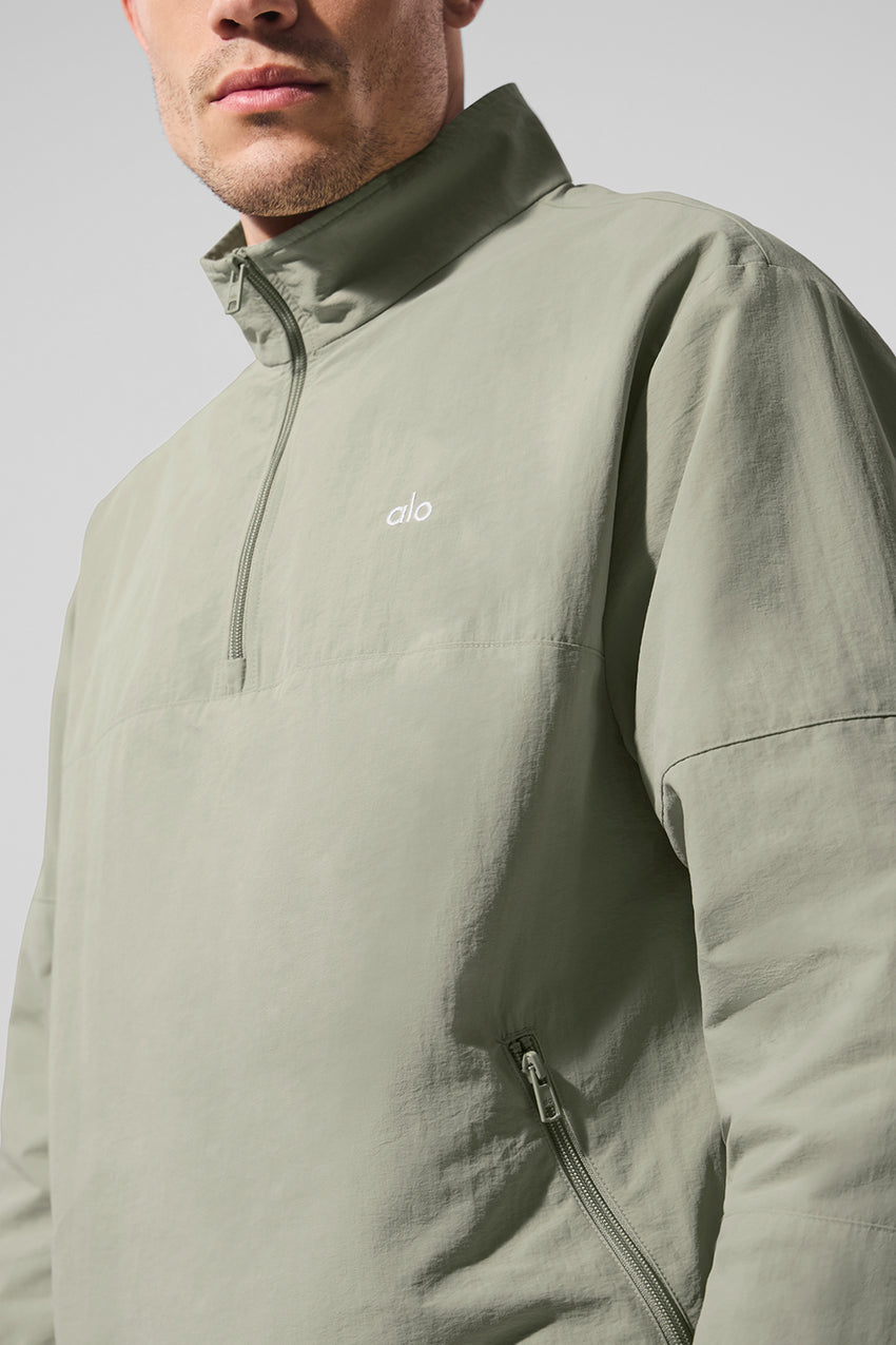 Light Weight Takeaway Track Pullover - Bone