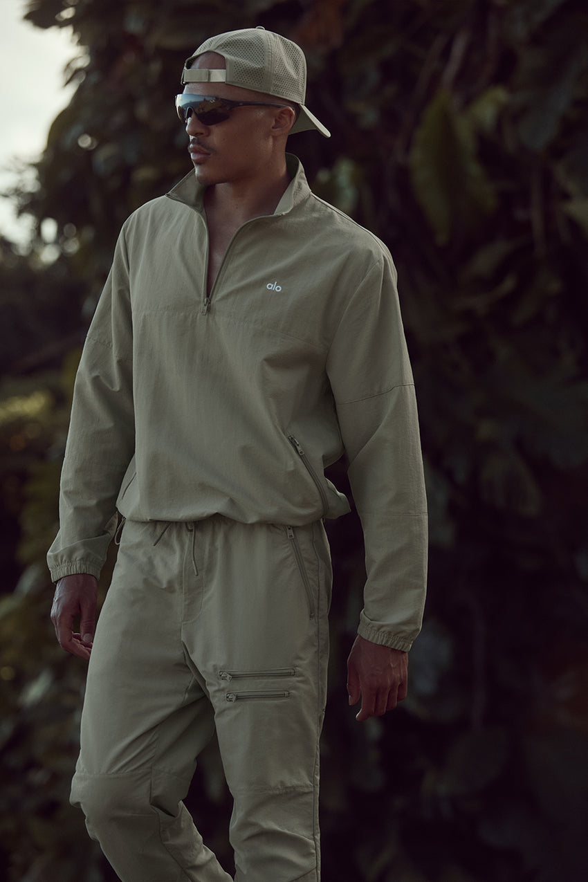 Light Weight Takeaway Track Pullover - Bone