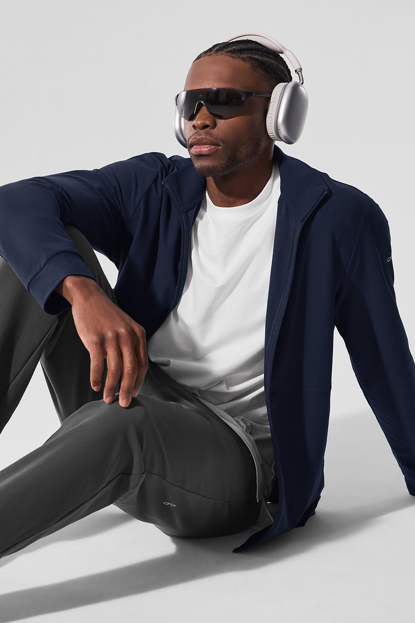 Conquer Max Mock Neck Full Zip - Athletic Heather Grey