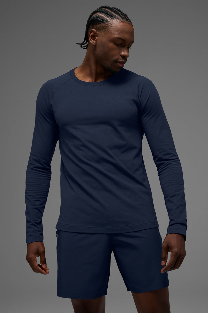 ALO Vapor Crewneck Long Sleeve - Black