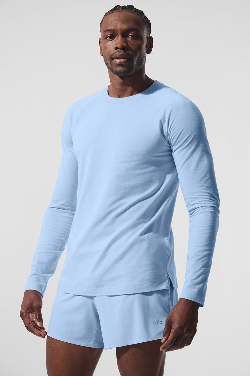 ALO Vapor Crewneck Long Sleeve - Black