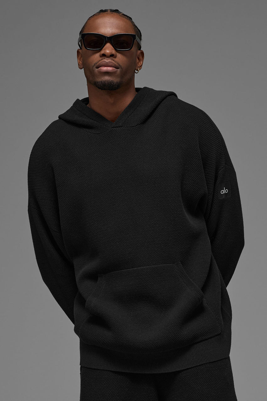 Sports Club Sweater Knit Hoodie - Athletic Heather Grey