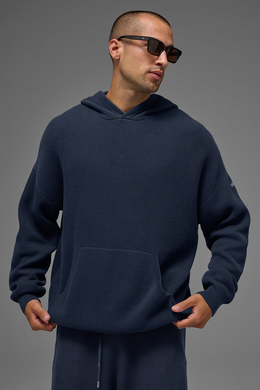 Sports Club Sweater Knit Hoodie - Athletic Heather Grey