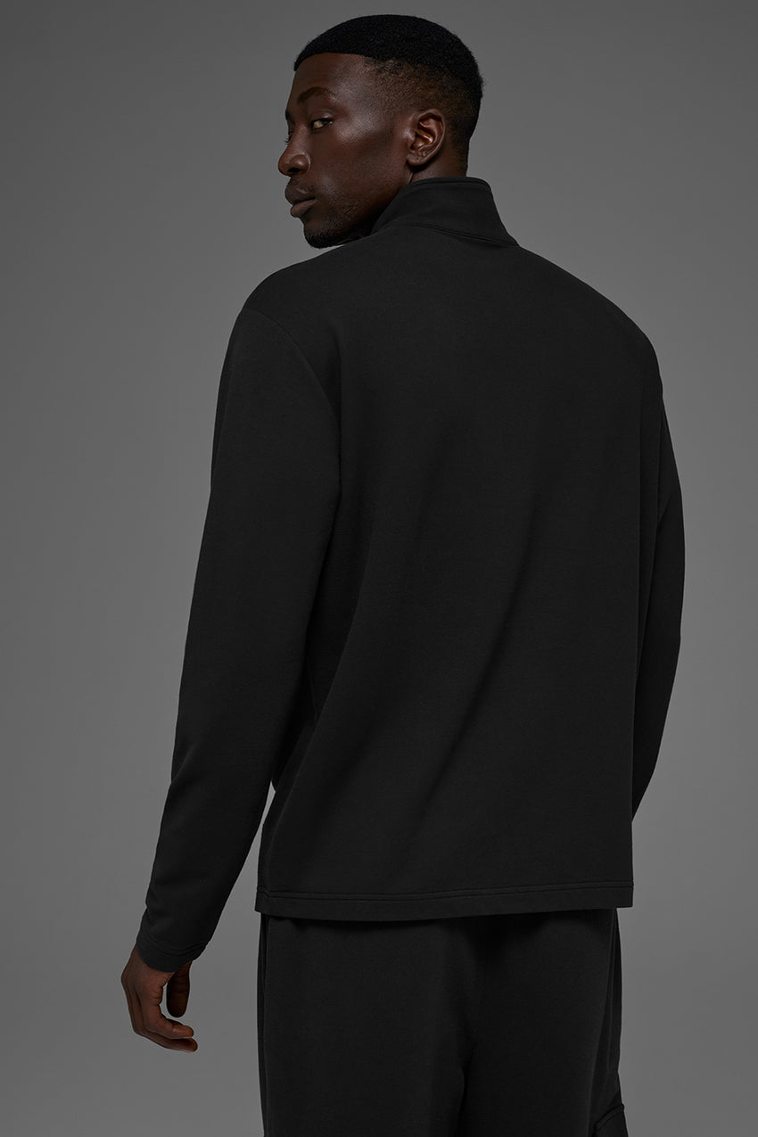 Double Take Long Sleeve 1/4 Zip - Black