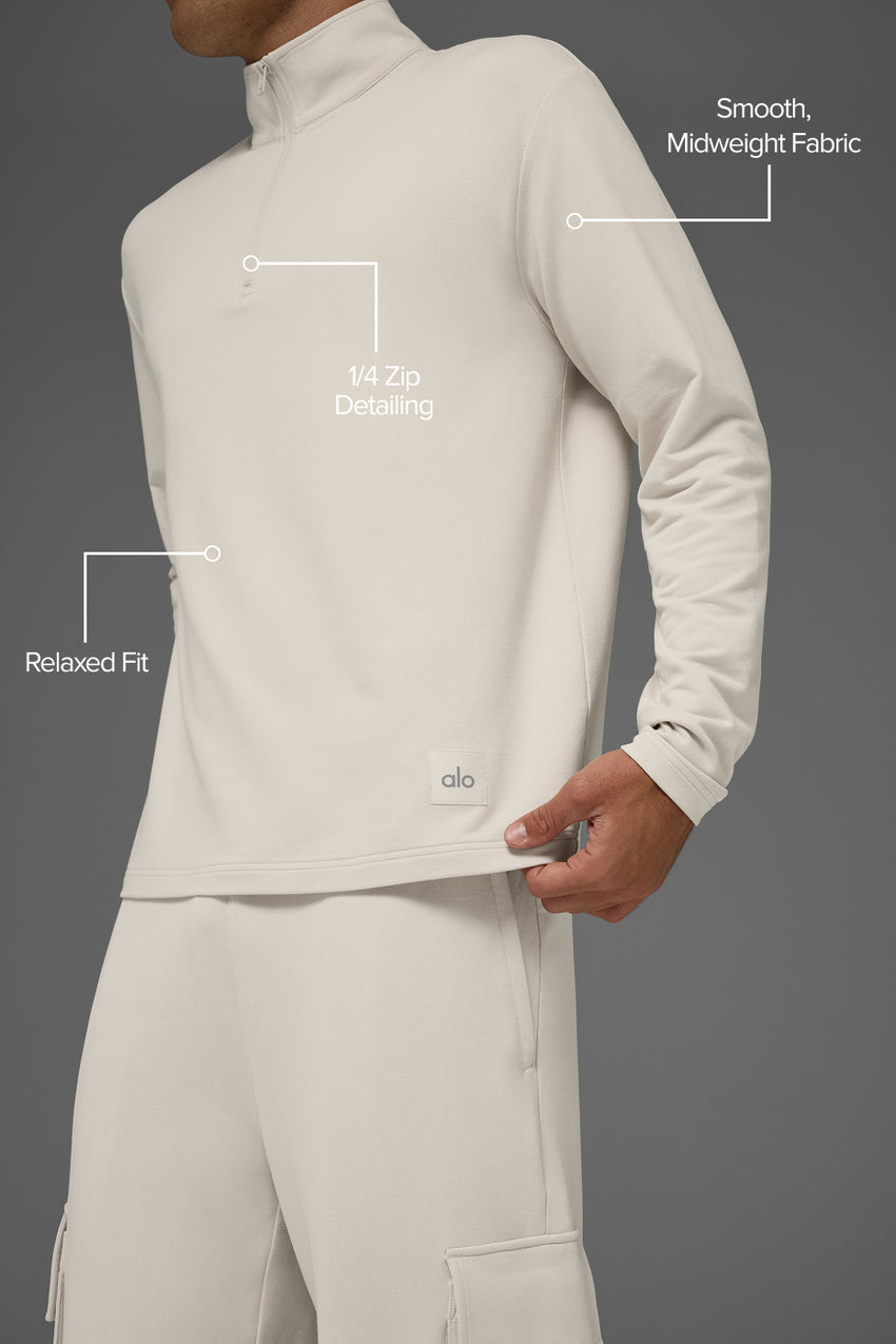 Double Take Long Sleeve 1/4 Zip - Black