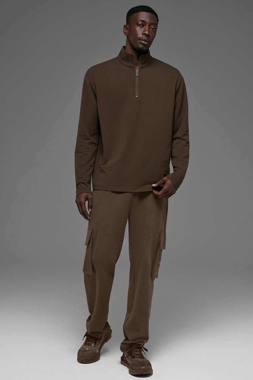 Double Take Long Sleeve 1/4 Zip - Black