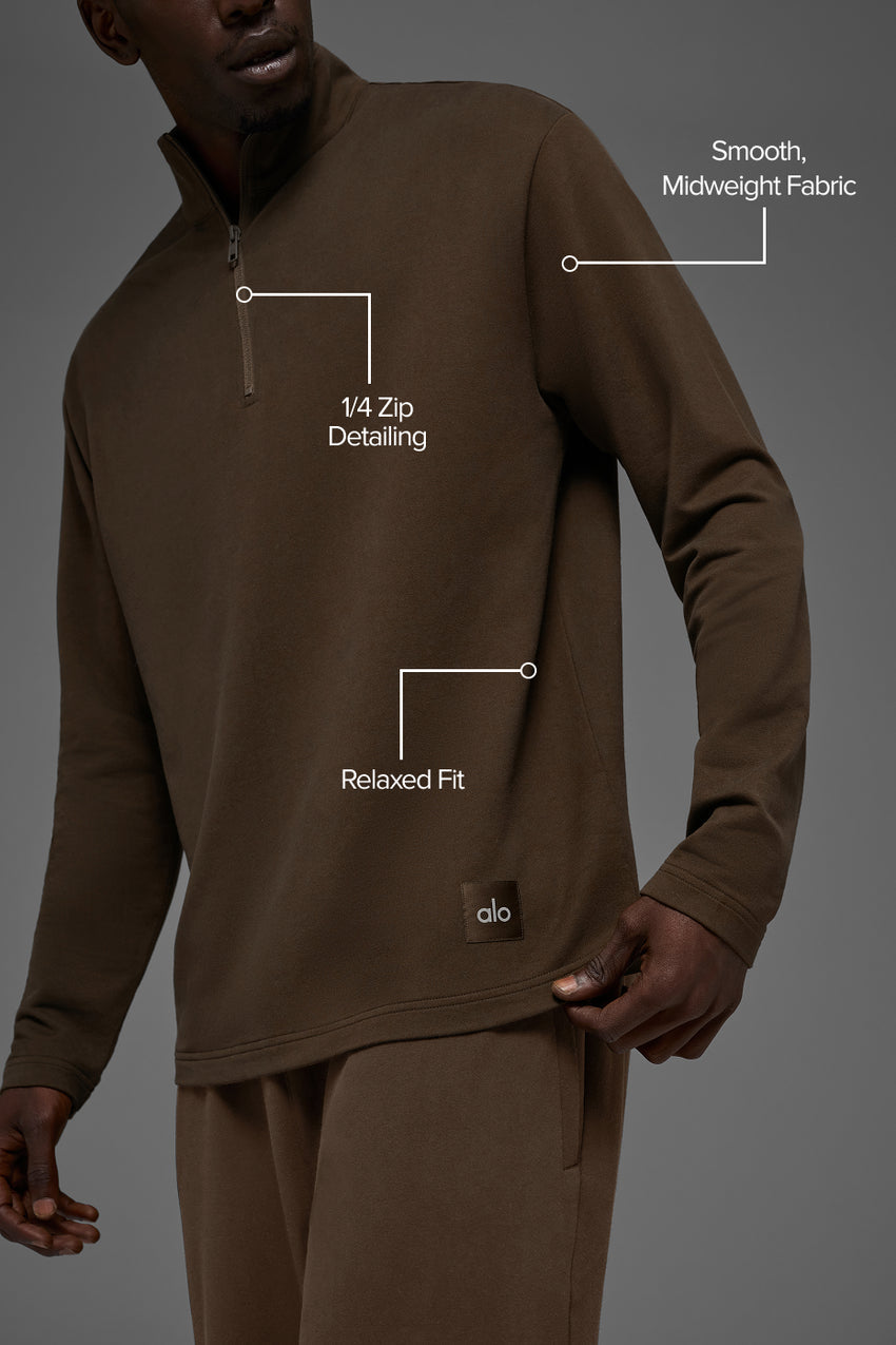Double Take Long Sleeve 1/4 Zip - Black