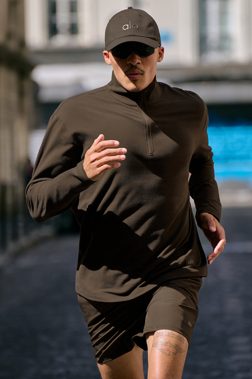 Double Take Long Sleeve 1/4 Zip - Black