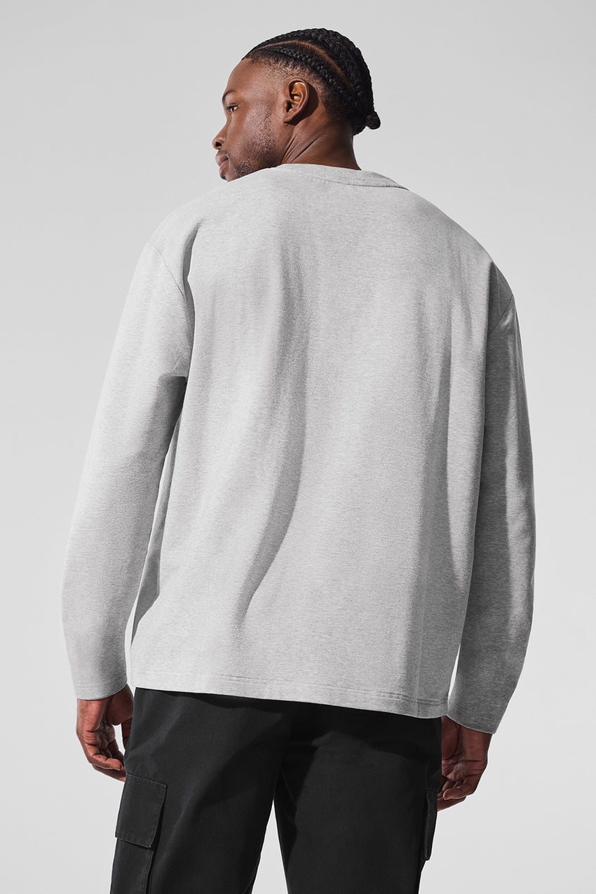 Double Take Long Sleeve Crew - Espresso
