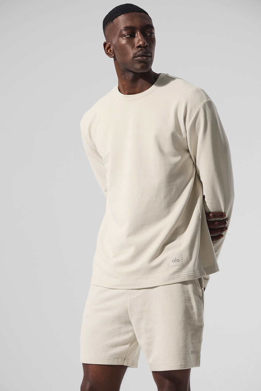 Double Take Long Sleeve Crew - Espresso