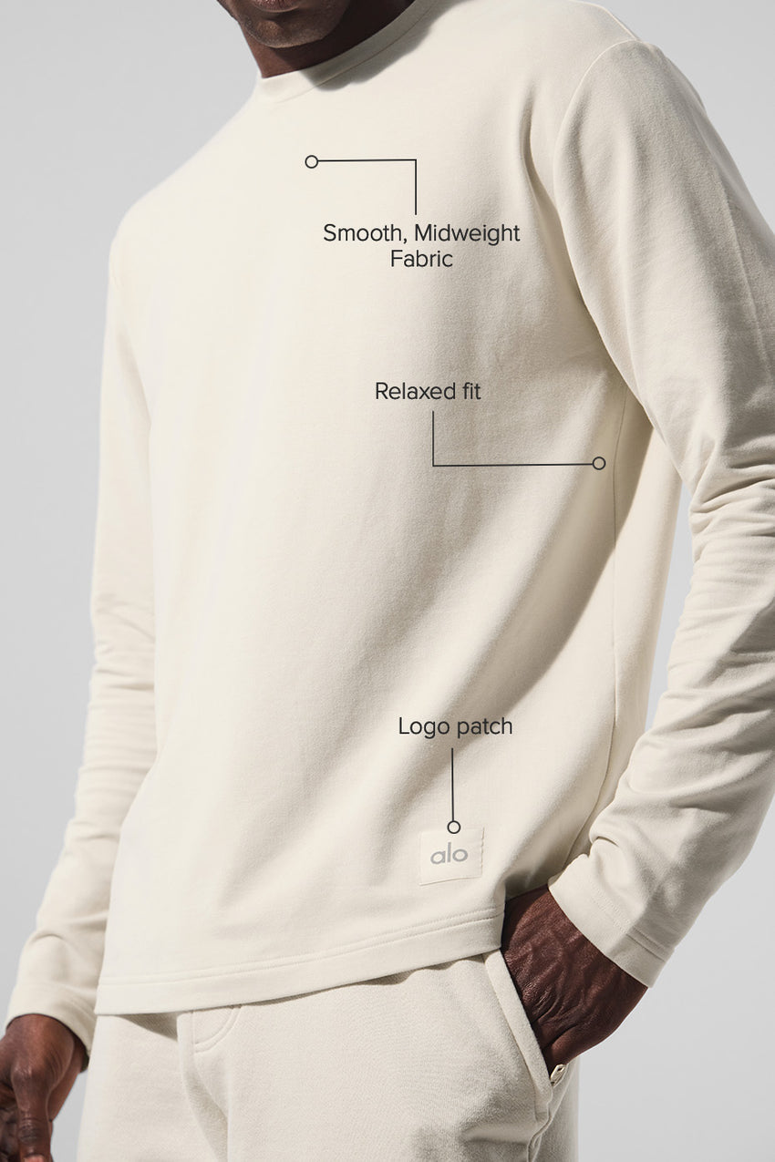 Double Take Long Sleeve Crew - Espresso