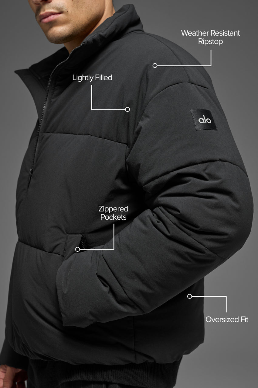 Stretch Woven Street Puffer - Bone