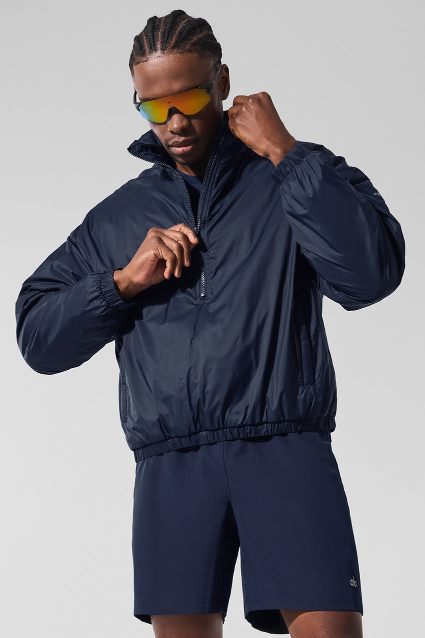 Latitude Light Weight 1/2 Zip Pullover Jacket - Black