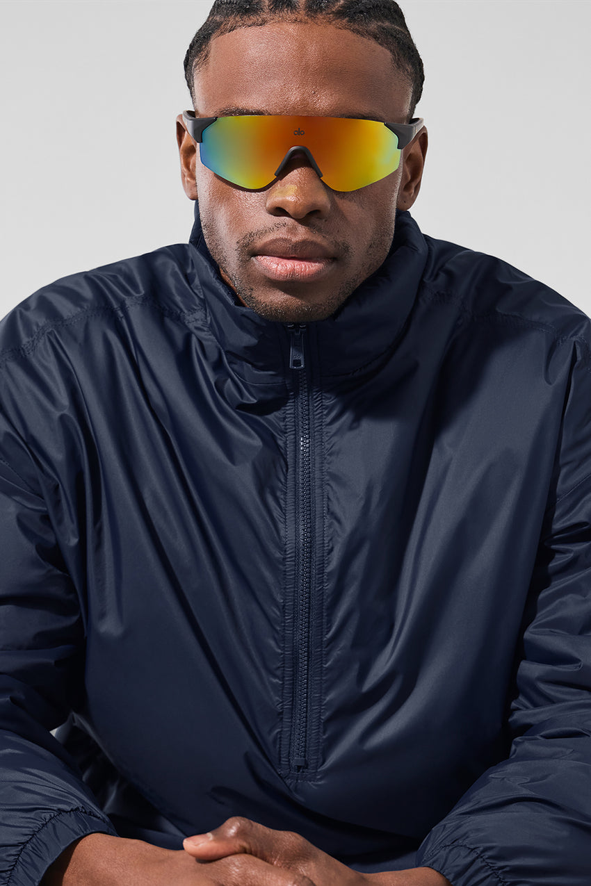 Latitude Light Weight 1/2 Zip Pullover Jacket - Black