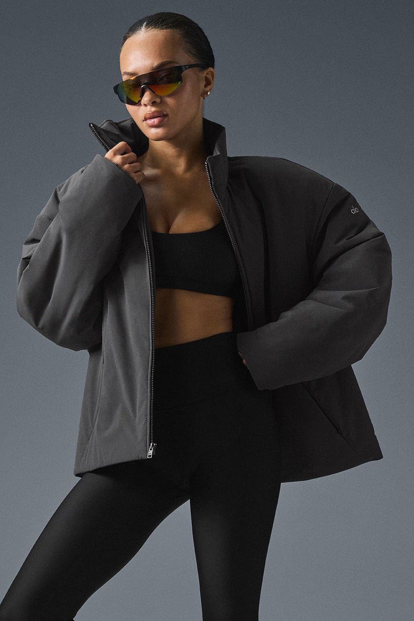 Stretch Woven Notable Jacket - Anthracite