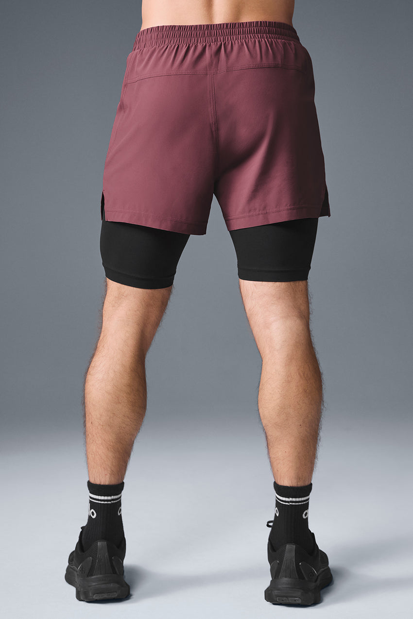 5" Revival 2-in-1 Short - Espresso/Black