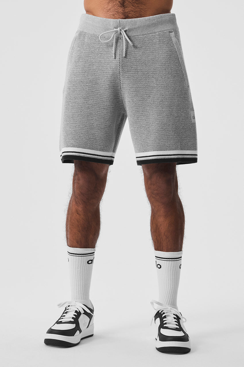 7" Sports Club Sweater Knit Basketball Short - Black