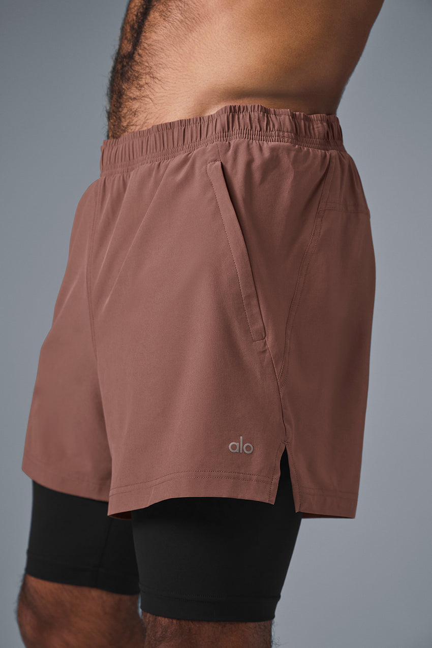 5" Revival 2-in-1 Short - Espresso/Black