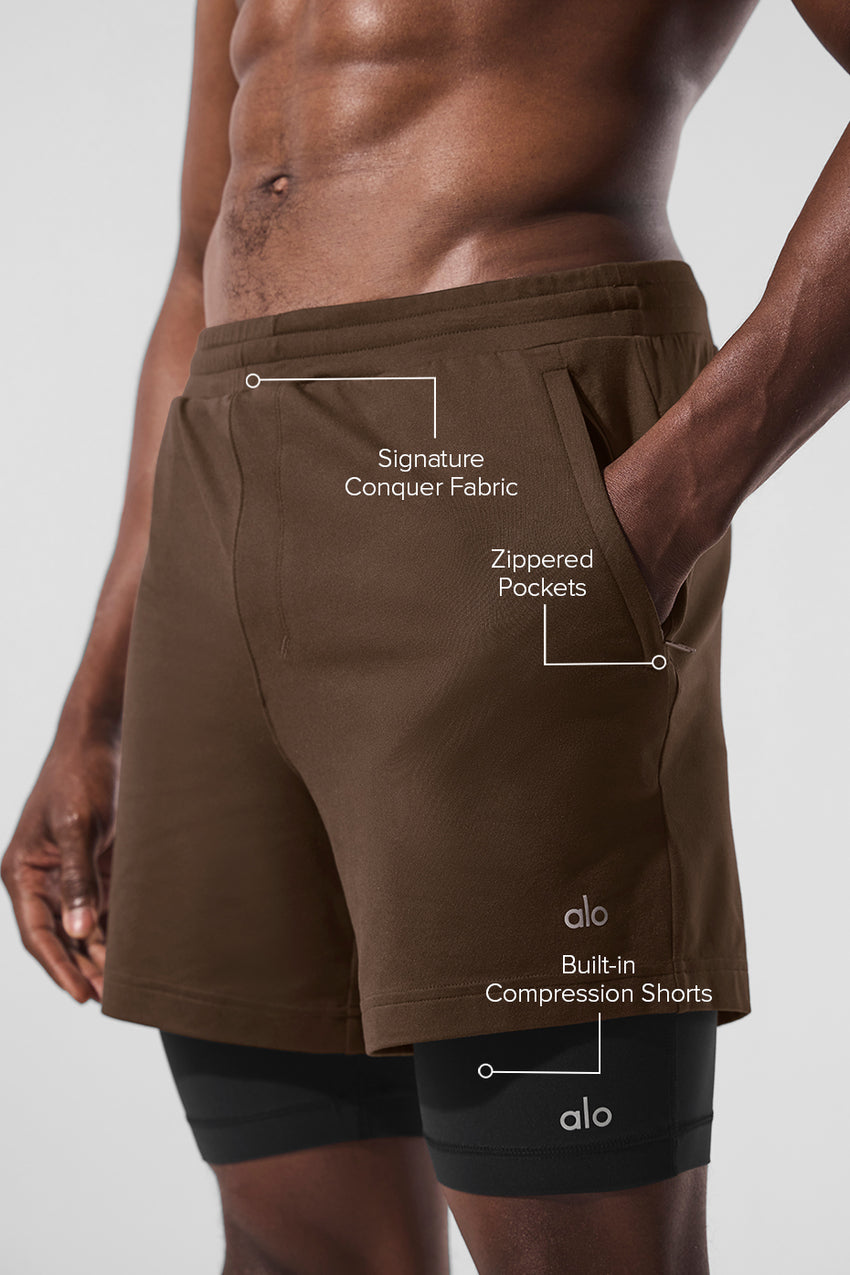 Conquer React 2-In-1 Performance Short - Anthracite/Black