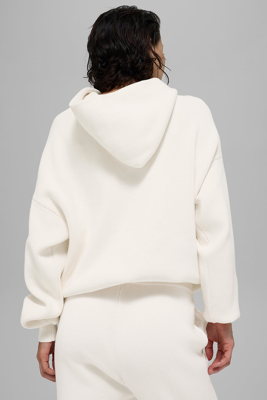 Scholar Hooded Sweater - Ivory
