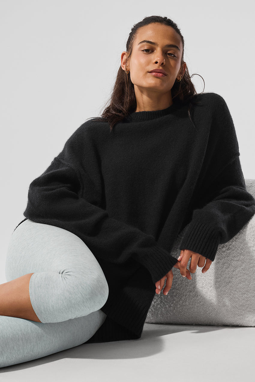 New Class Cashmere Crewneck Sweater - Black