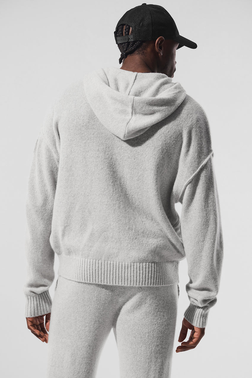 New Class Cashmere Full Zip Hoodie - Black