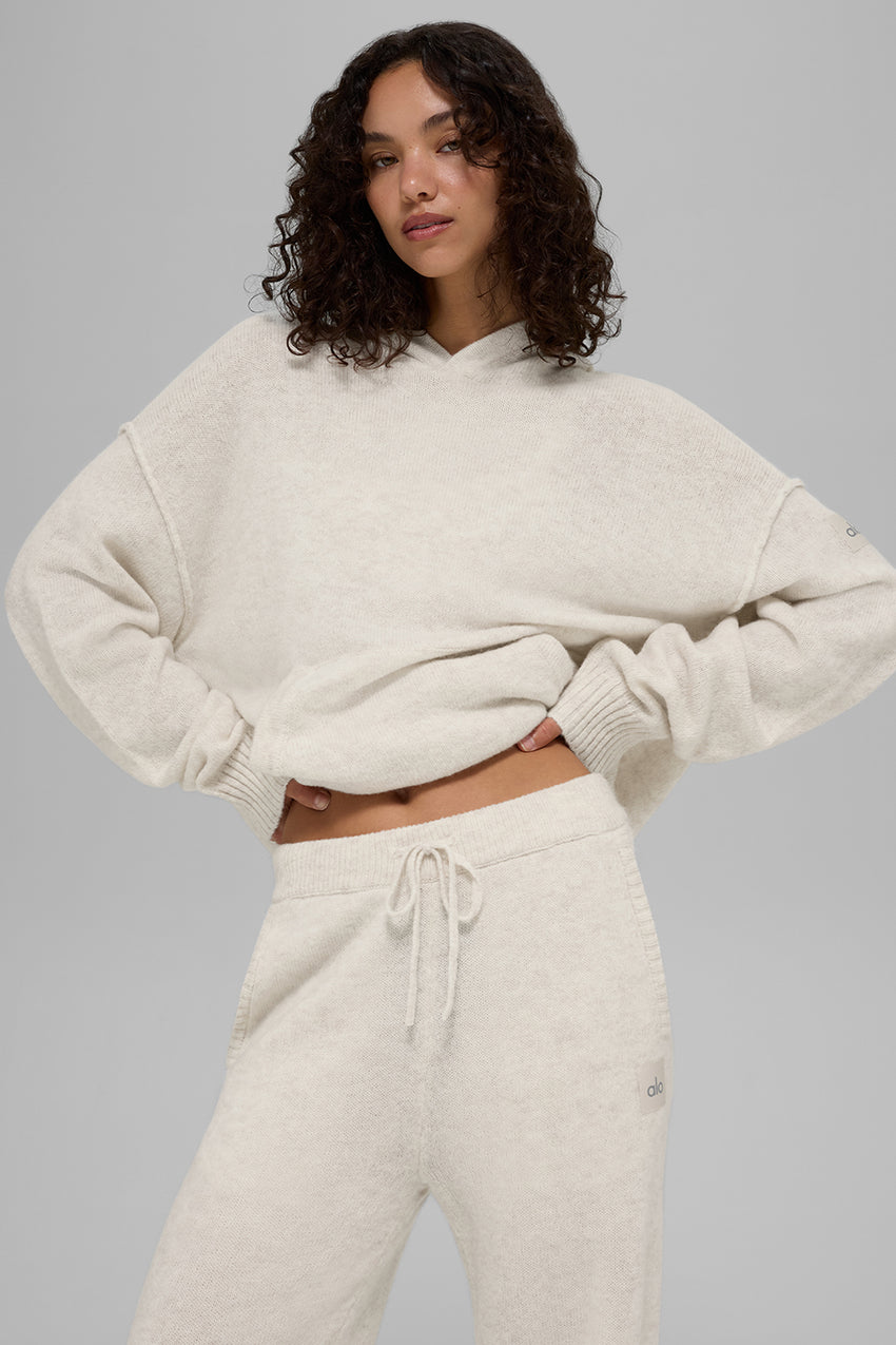 New Class Cashmere Hoodie - Bone Heather
