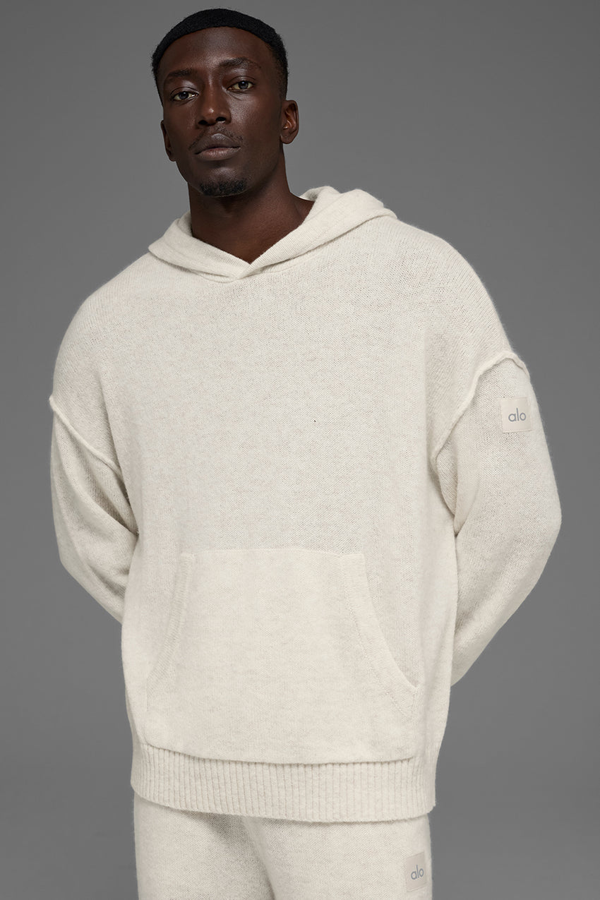 New Class Cashmere Hoodie - Bone Heather